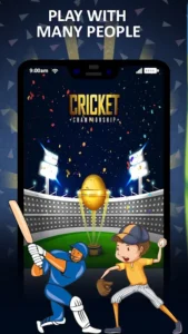 Premium COME11 fantasy sports promotional image featuring cricket action, official logo, and fantasy gaming elements.